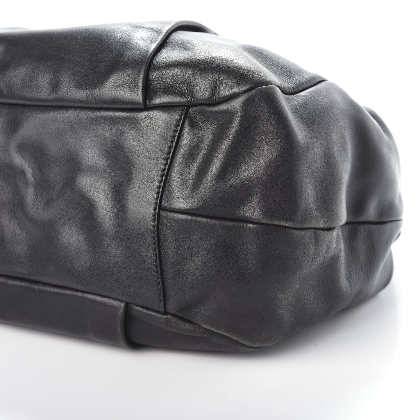 Soft Calf Bowler Tote Black