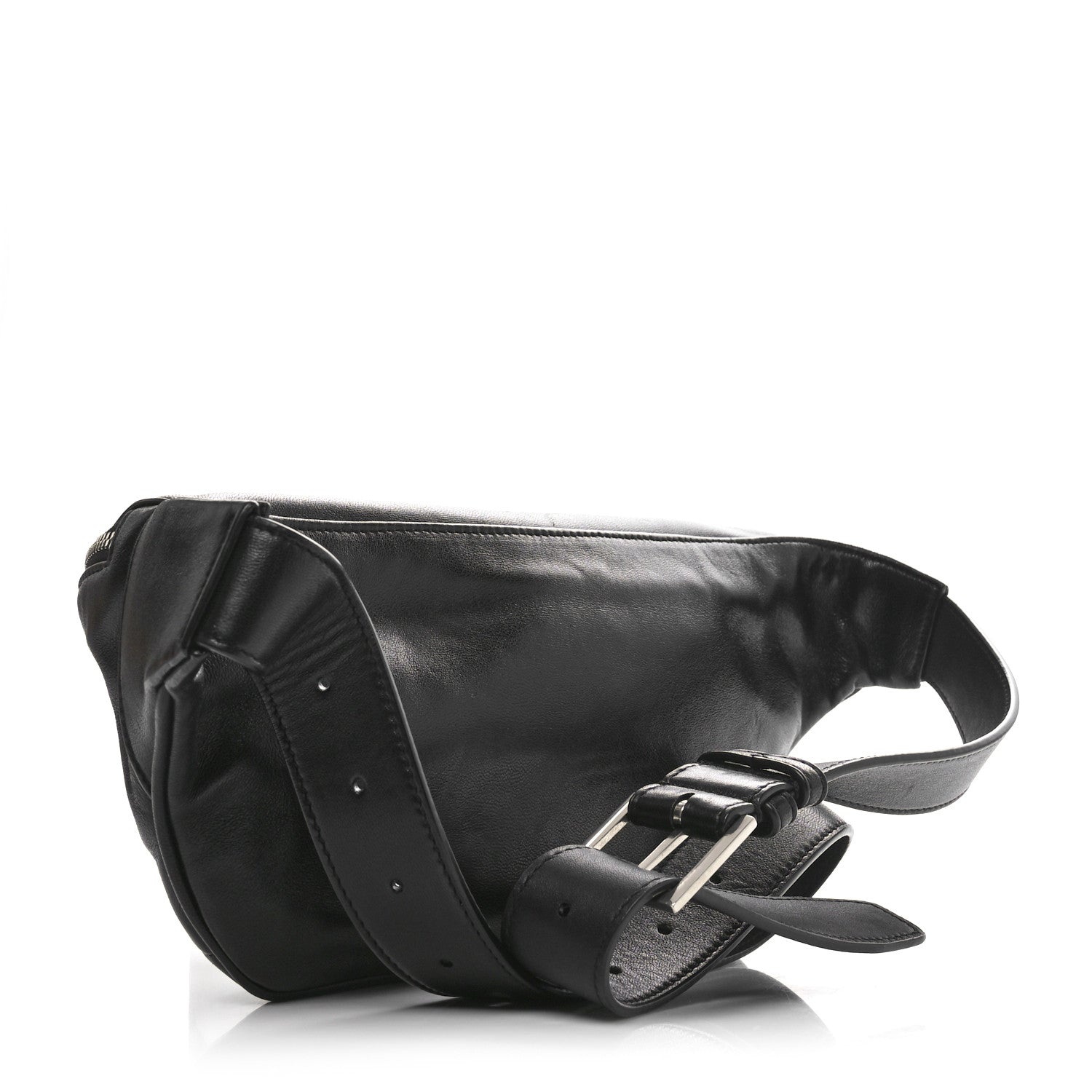 Saint Laurent Lambskin Monogram Belt Bag Black 3 of 10