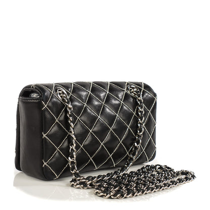 Chanel Lambskin Chain Quilted Mini Flap Black 3 of 7
