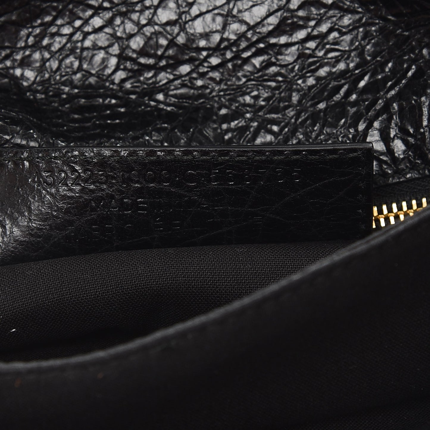 Agneau Giant 12 Gold Hardware Mini Envelope Strap Clutch Black