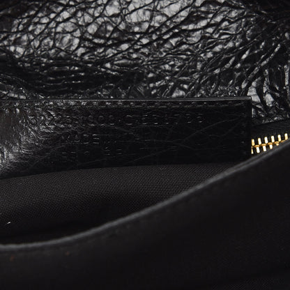 Balenciaga Agneau Giant 12 Gold Hardware Mini Envelope Strap Clutch Black 7 of 7