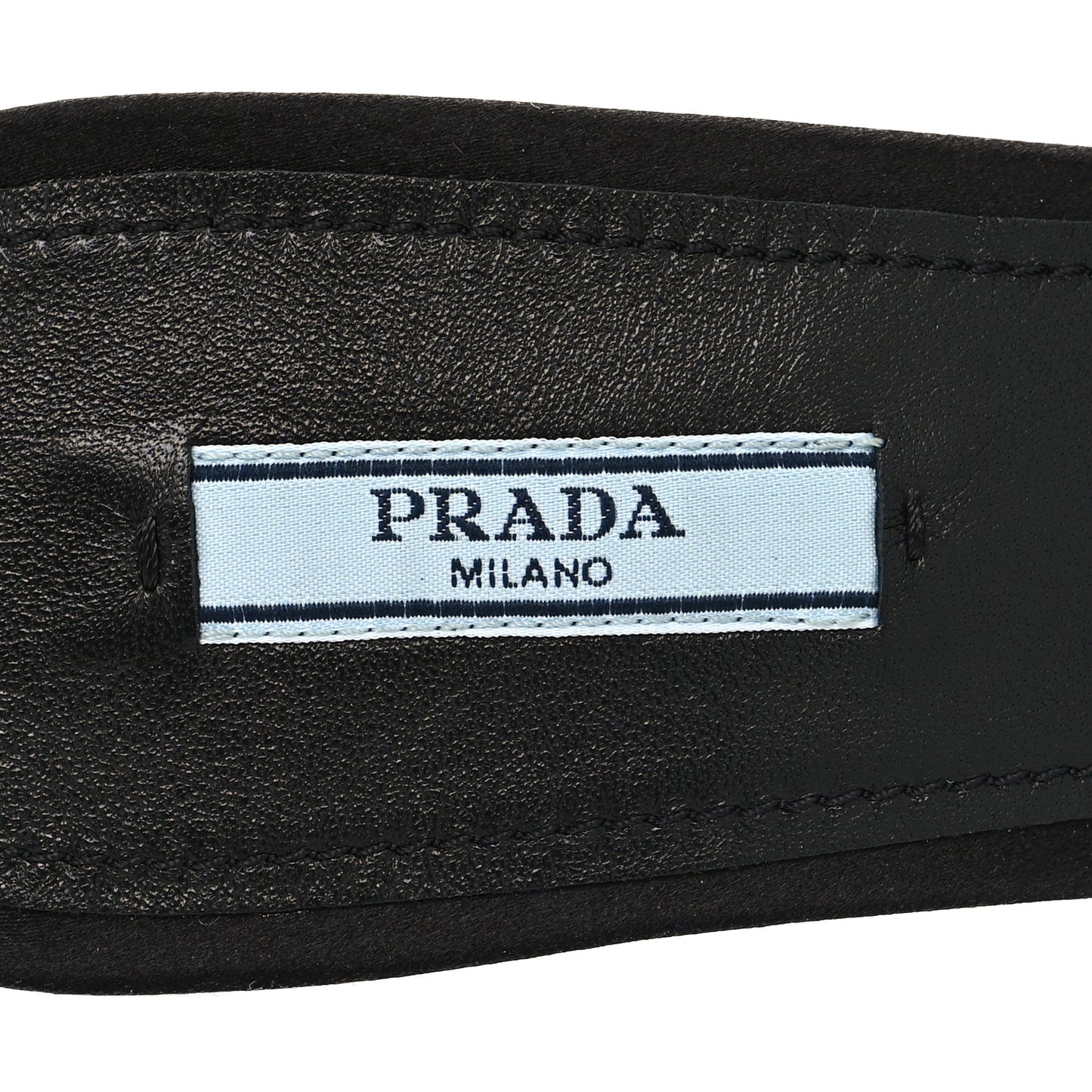 Satin Crystal Logo 65mm Slide Sandals 41 Cristal