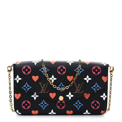 Louis Vuitton Game On Felicie Chain Wallet Black 1 of 9