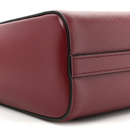 Prada Saffiano Soft Calfskin Small Zippered Tote Cerise 8 of 9