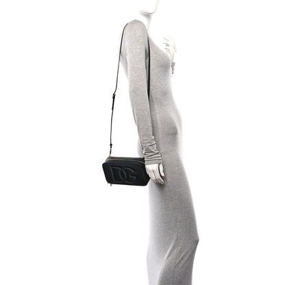 Dolce & Gabbana DOLCE GABBANA Calfskin Small DG Logo Camera Crossbody Bag Black 2 of 9