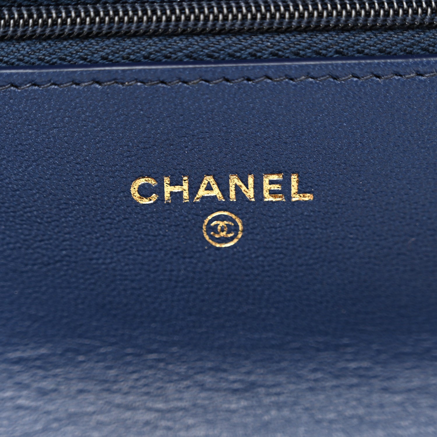 Chanel Lambskin Quilted Sweet Camellia Wallet On Chain WOC Navy Blue 6 of 11