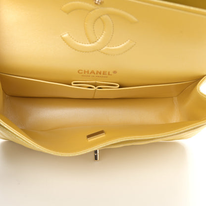 Chanel Iridescent Caviar Quilted Medium Double Flap Yellow 7 of 13
