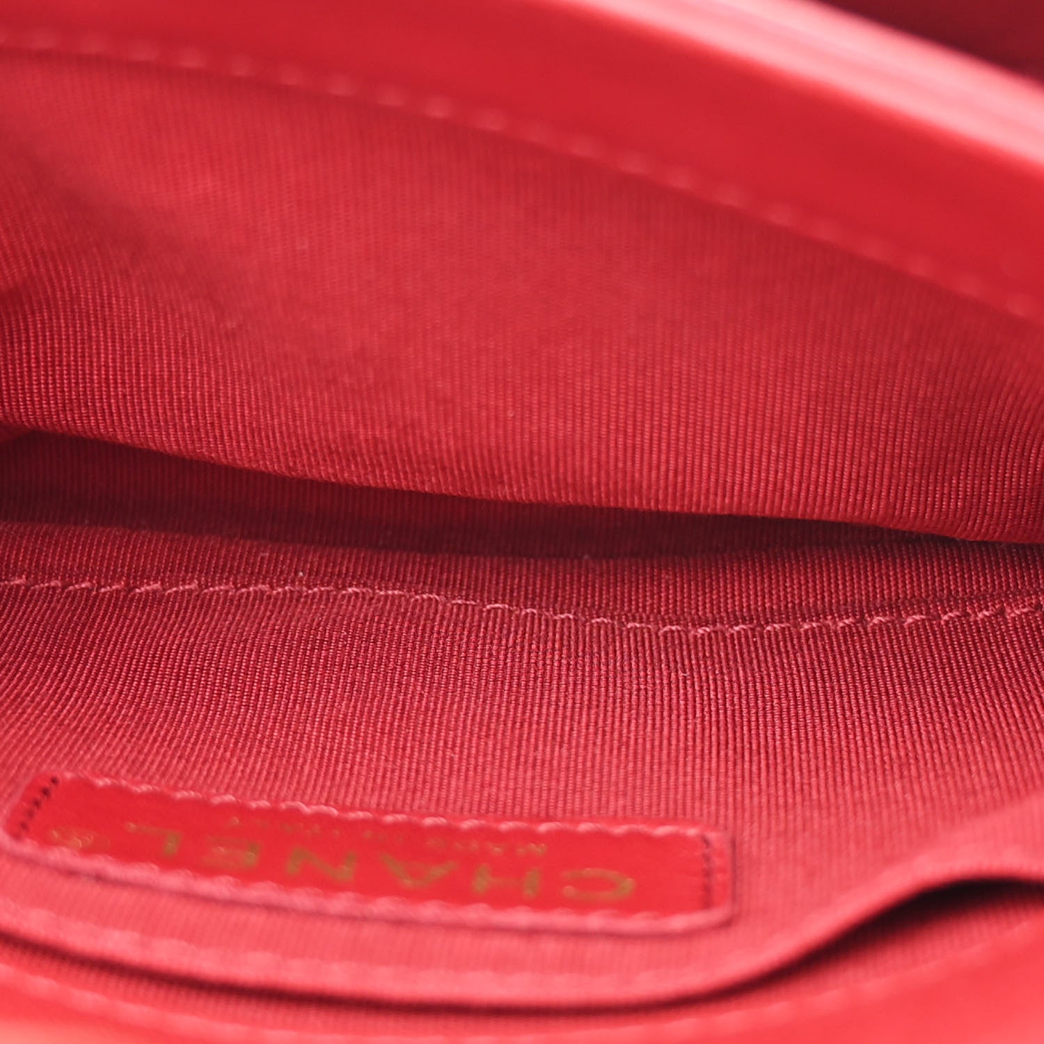 Chanel Lambskin Quilted CC Unchained Crossbody Red 5 of 12