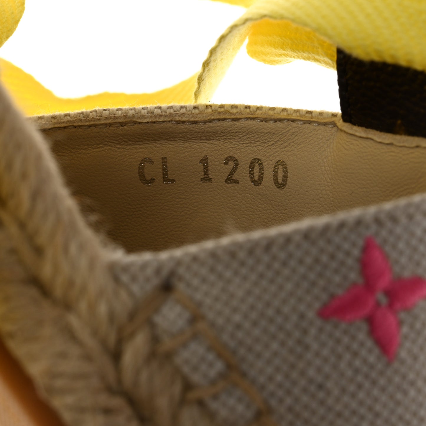 Canvas Monogram Starboard Wedge Espadrilles 36 Rose Pop