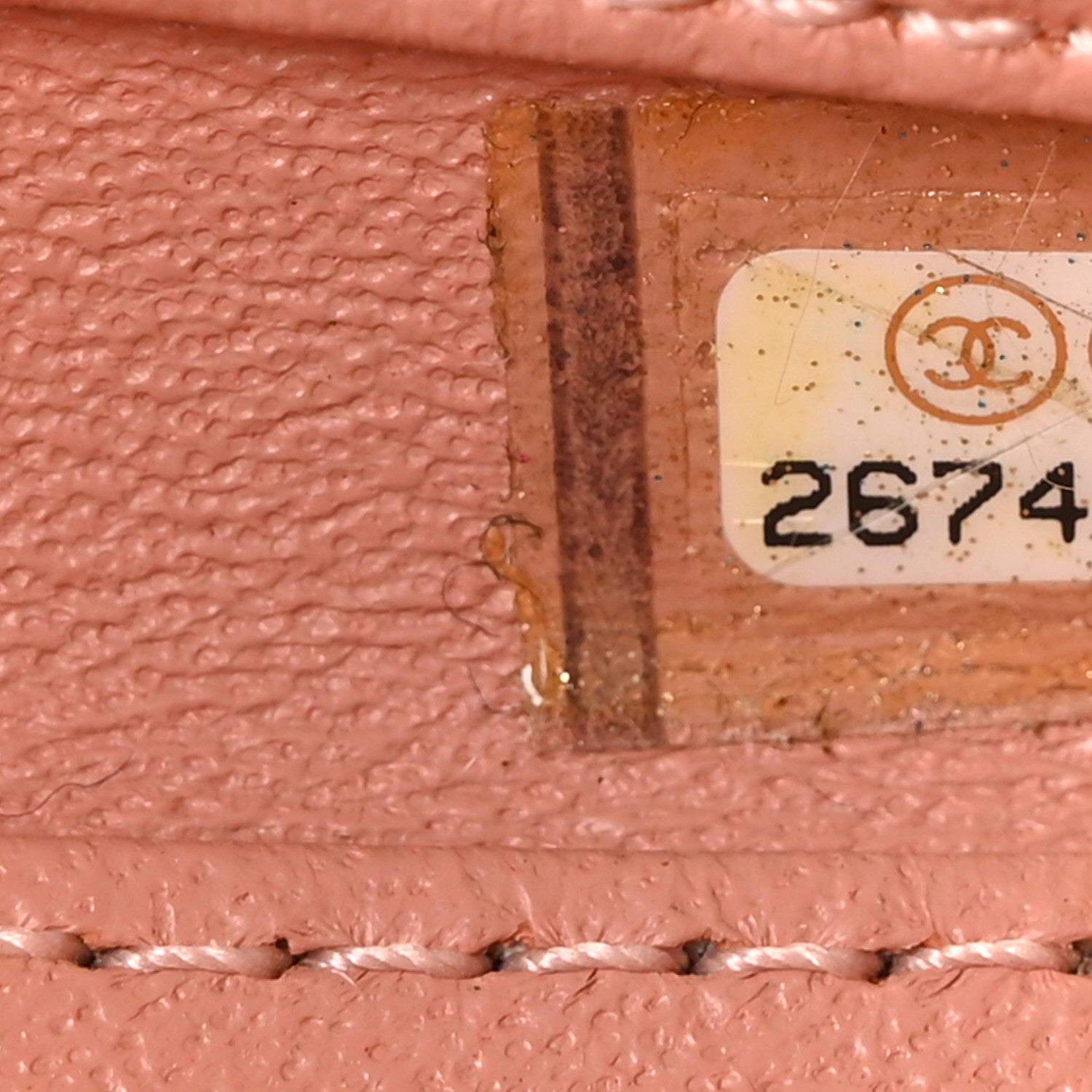 Chanel Lambskin Flat Quilted Knock On Wood Large Vanity Case Beige 6 of 9