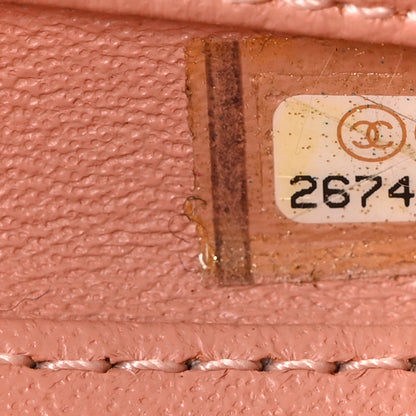 Chanel Lambskin Flat Quilted Knock On Wood Large Vanity Case Beige 6 of 9