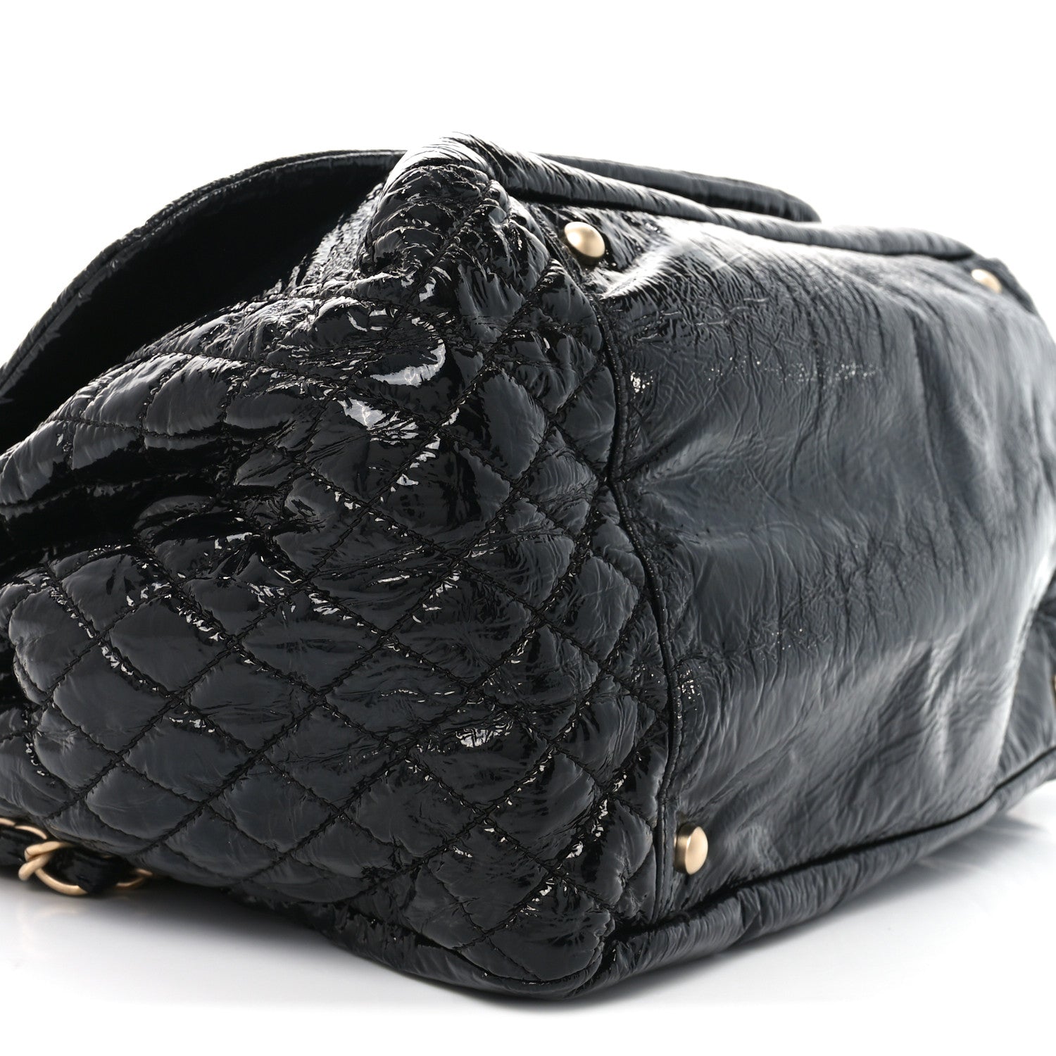 Chanel Vinyl XL Rock and Chain Flap Black 9 of 12