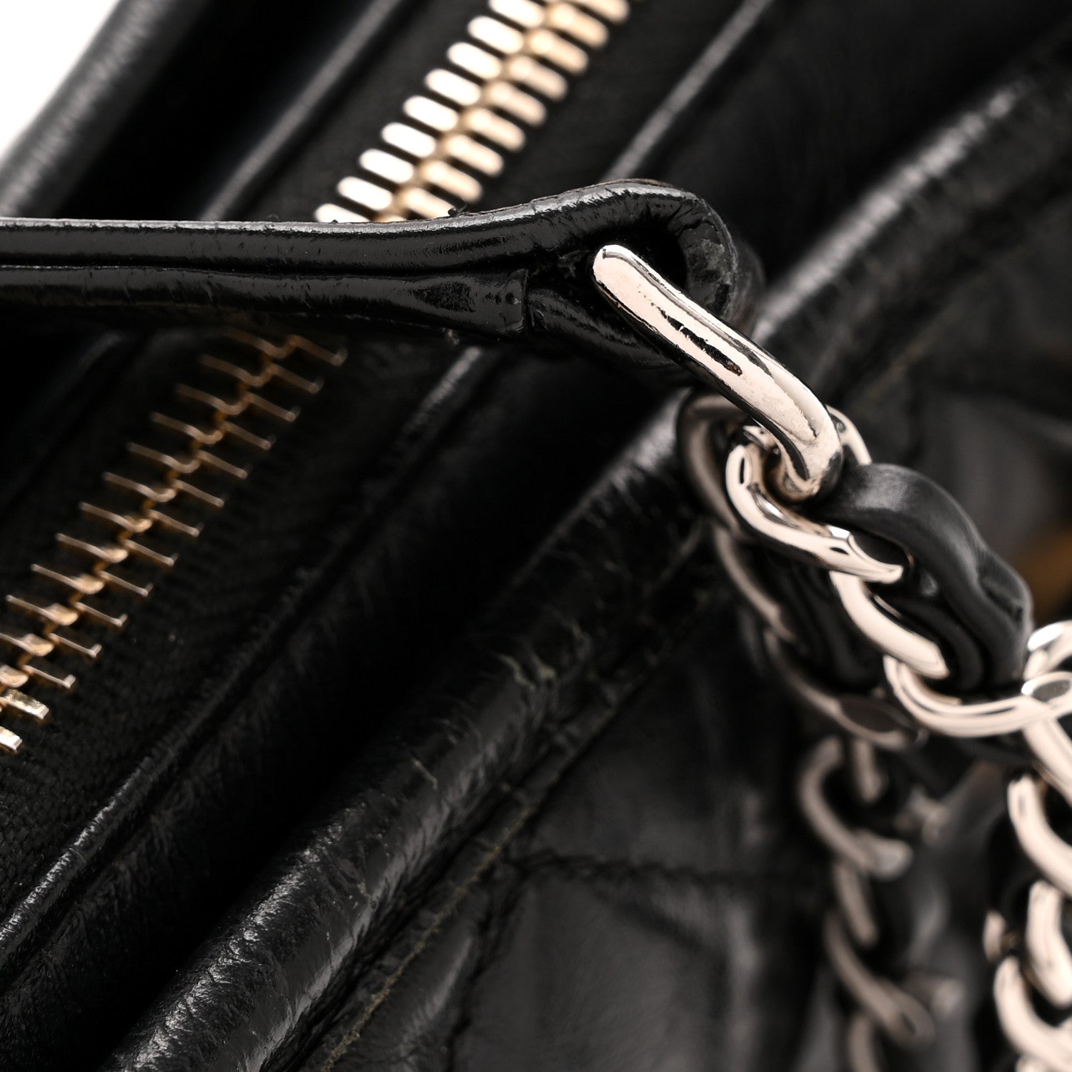 Chanel Aged Calfskin Quilted Small Gabrielle Hobo Black 13 of 13