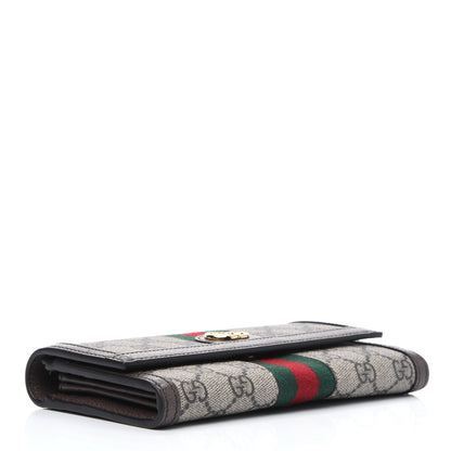 Gucci GG Supreme Monogram Web Ophidia Continental Wallet Brown 4 of 10