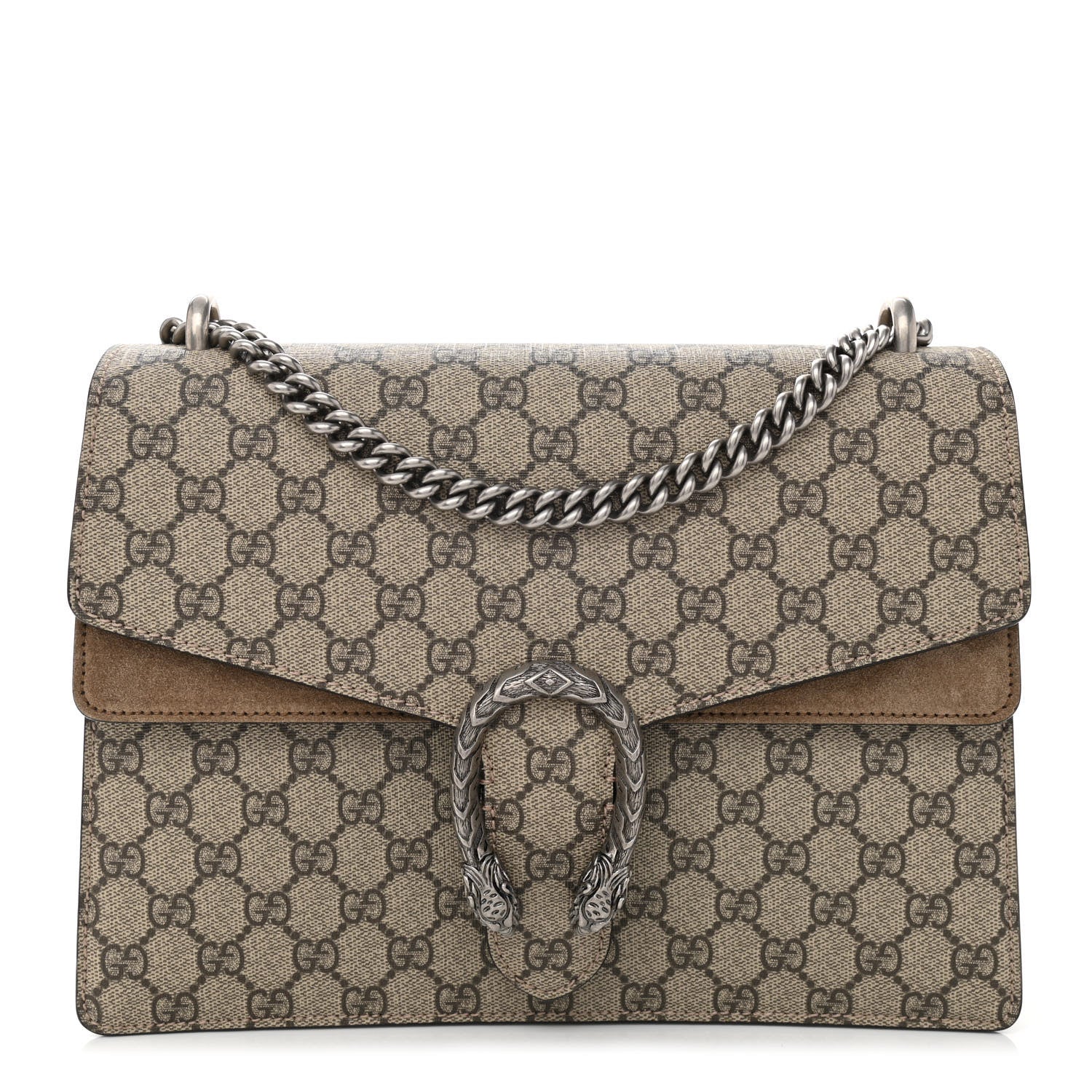 Gucci GG Supreme Monogram Medium Dionysus Shoulder Bag Taupe 1 of 9