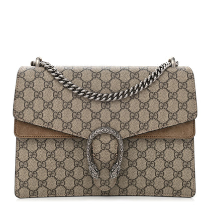 Gucci GG Supreme Monogram Medium Dionysus Shoulder Bag Taupe 1 of 9