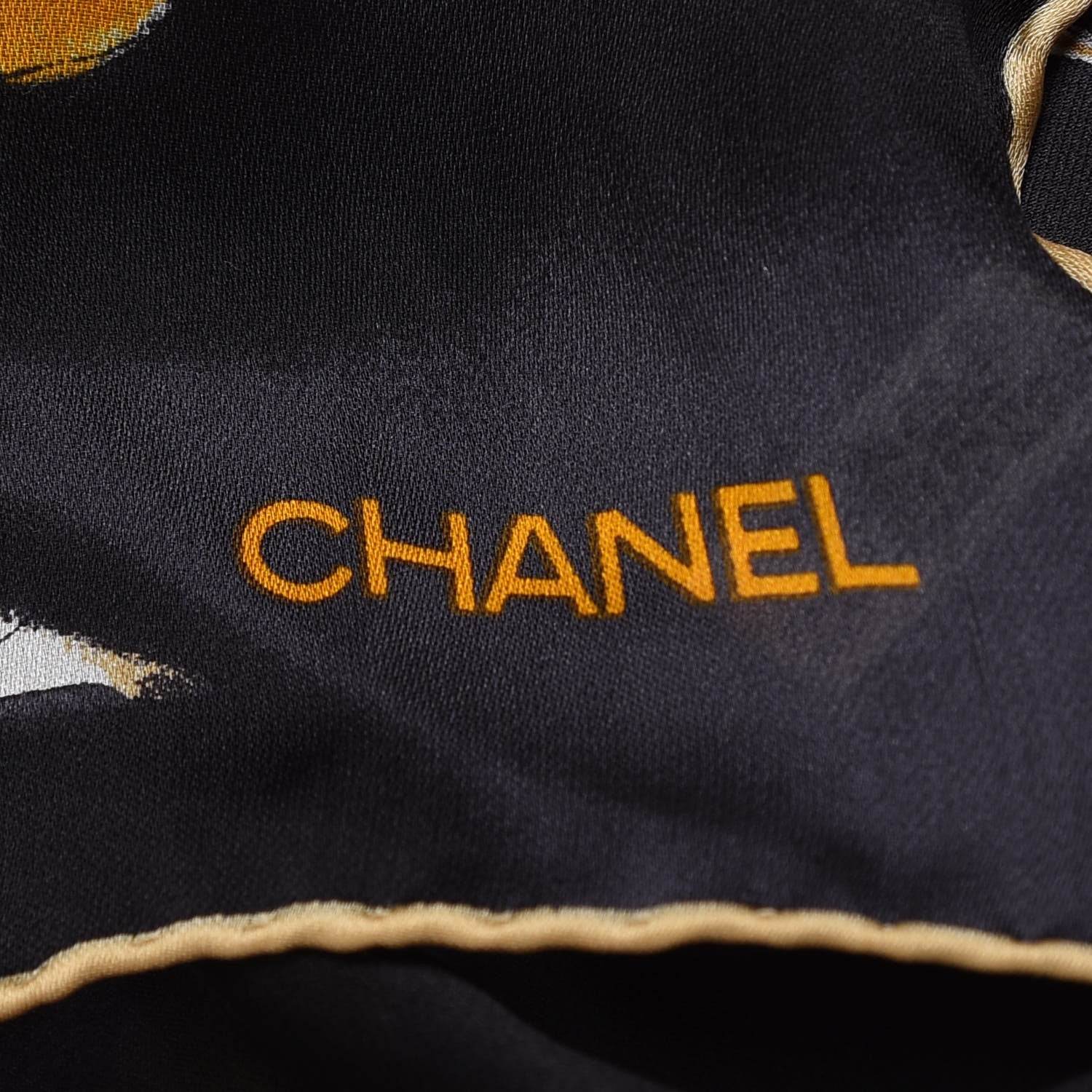 Chanel Silk Ice Cream Cones Scarf Black 3 of 5
