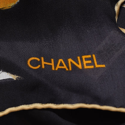 Chanel Silk Ice Cream Cones Scarf Black 3 of 5