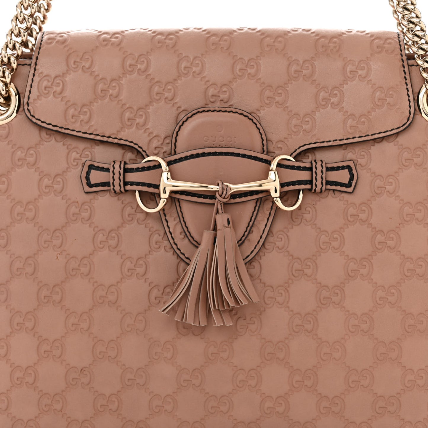 Guccissima Large Emily Chain Shoulder Bag Camelia