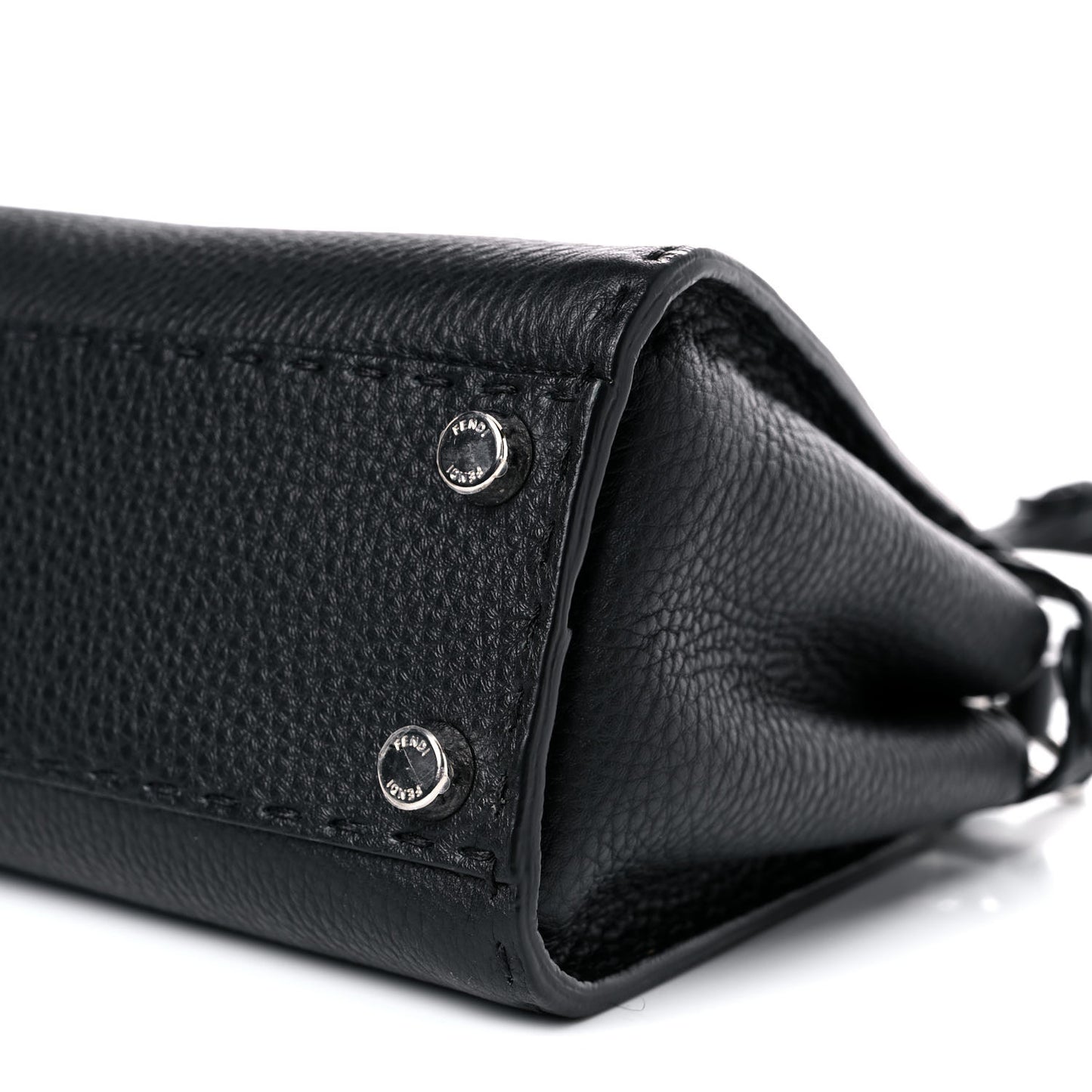 Cuoio Romano Selleria Bi-Color Mini Peekaboo Iconic Satchel Black Mou