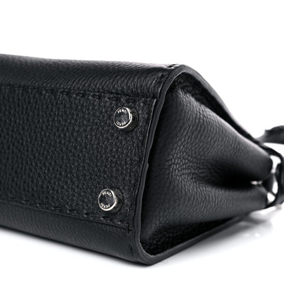Fendi Cuoio Romano Selleria Bi-Color Mini Peekaboo Iconic Satchel Black Mou 9 of 10