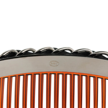 Chanel Lambskin Chain Large CC Hair Comb Black 4 of 6