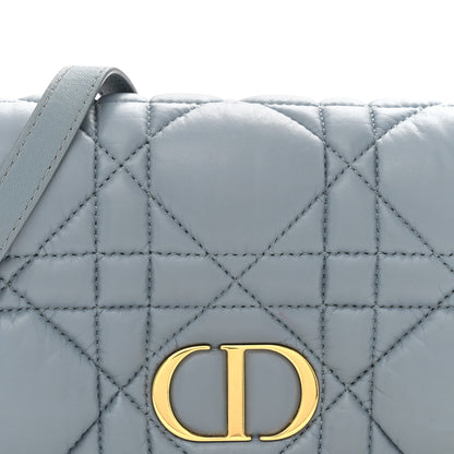 Christian Dior Lambskin Macrocannage Mini Dior Caro Bag Cloud Blue 9 of 14
