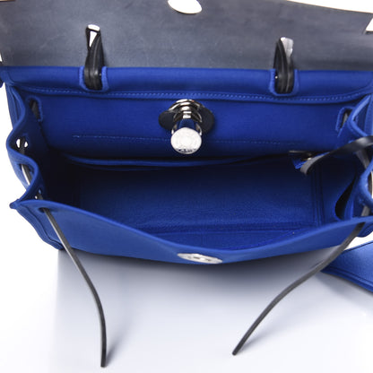 Hermes Toile Vache Hunter Herbag Zip 31 PM Bleu Electrique Bleu Indigo 6 of 11