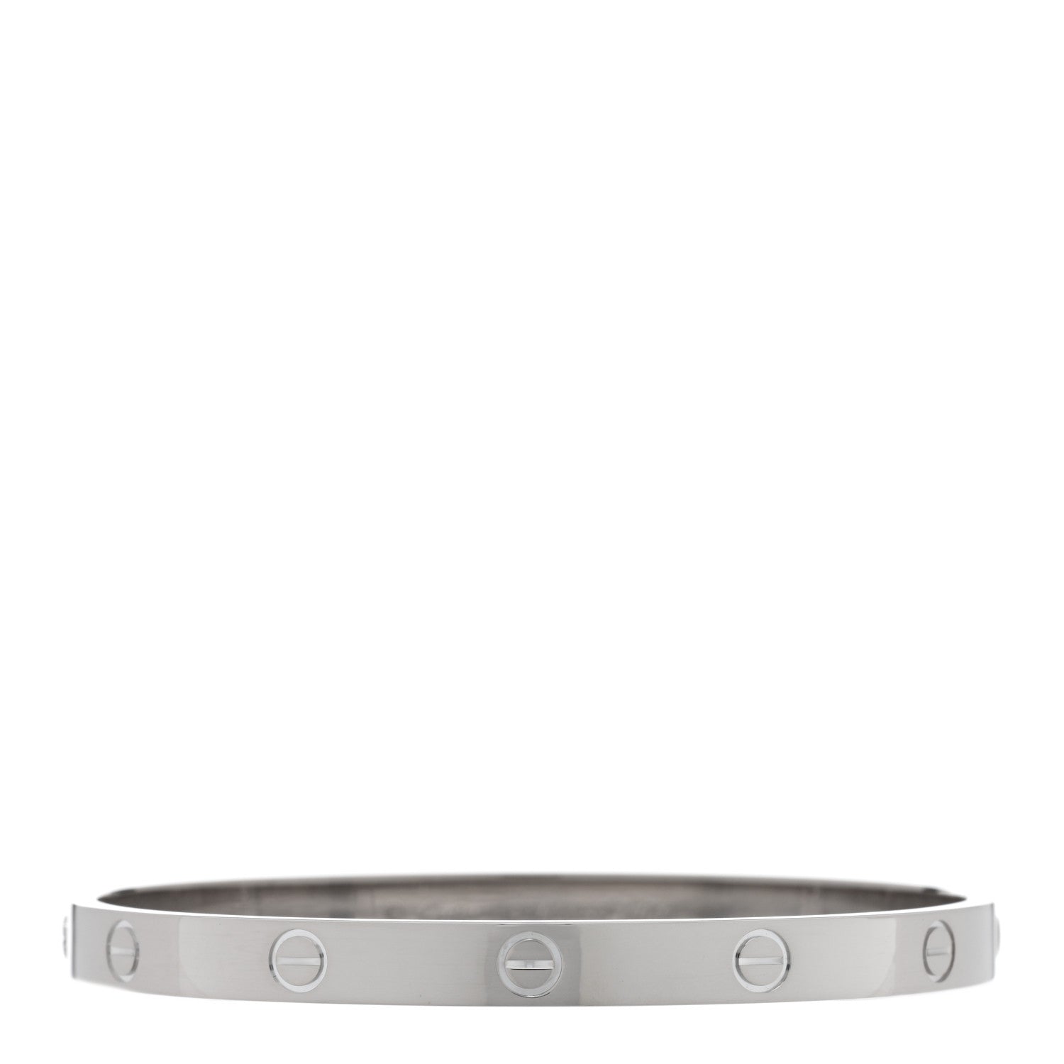 Cartier 18K White Gold LOVE Bracelet 19 1 of 8