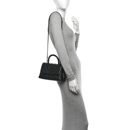 Chanel Caviar Quilted Mini Coco Handle Flap So Black 2 of 10