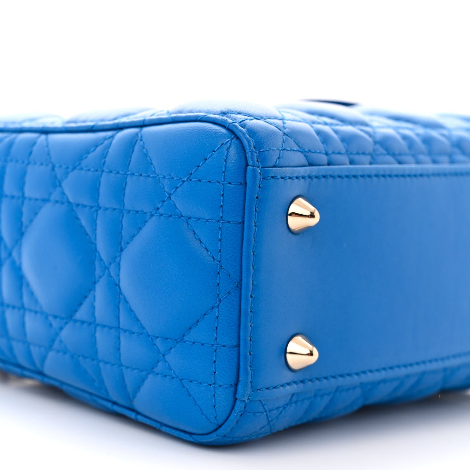 Christian Dior Lambskin Cannage Small Lucky Badges My Lady Dior Blue 9 of 11