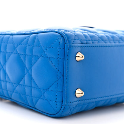 Christian Dior Lambskin Cannage Small Lucky Badges My Lady Dior Blue 9 of 11