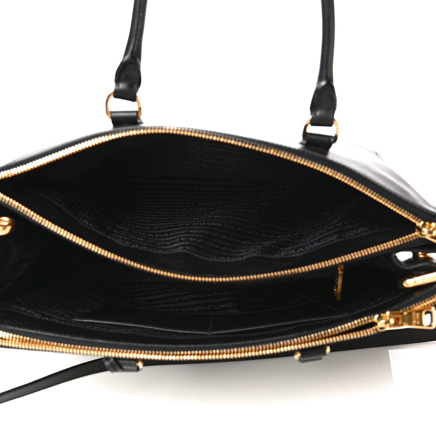 Prada Saffiano Large Galleria Double Zip Tote Black 5 of 12