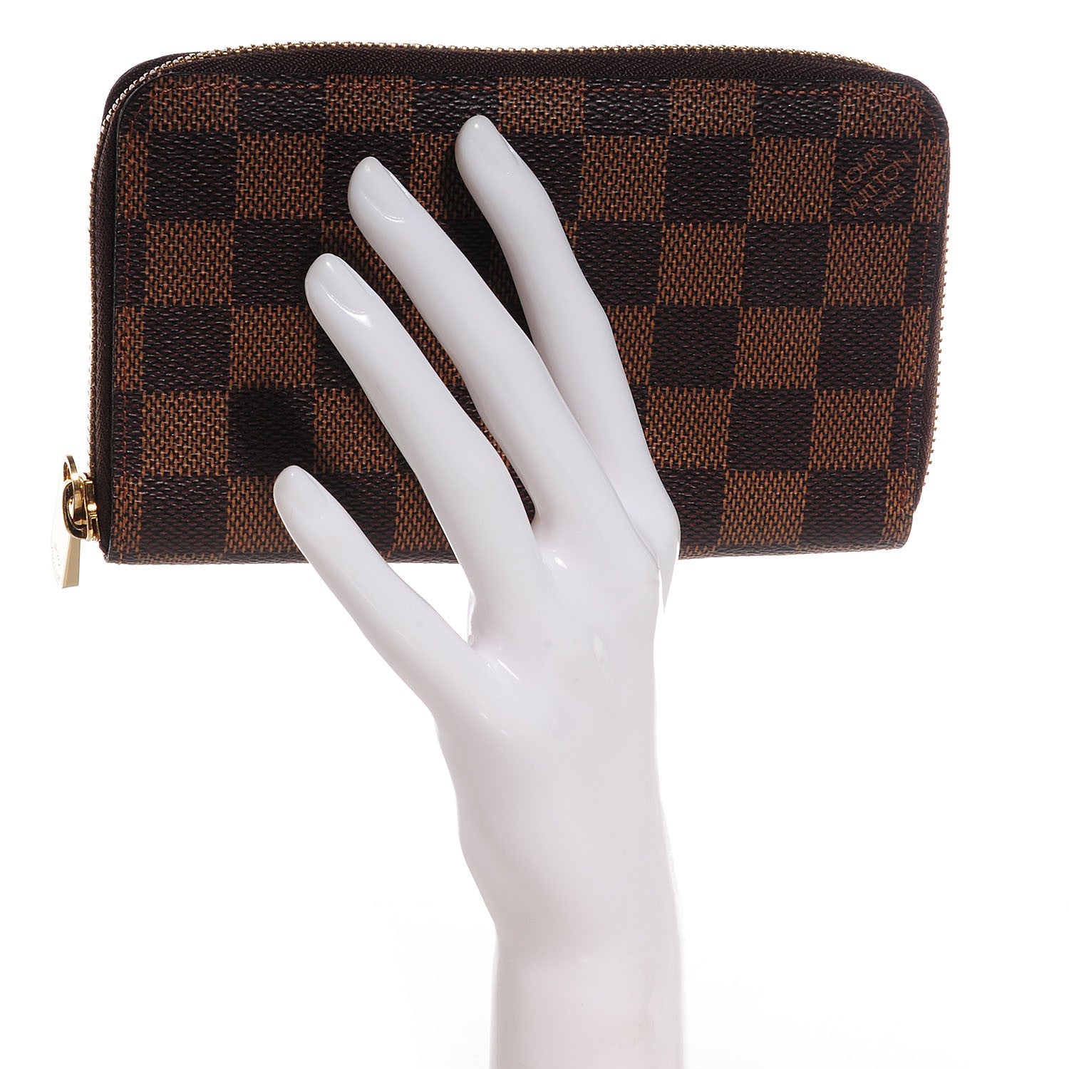 Louis Vuitton Damier Ebene Zippy Compact Wallet 2 of 8