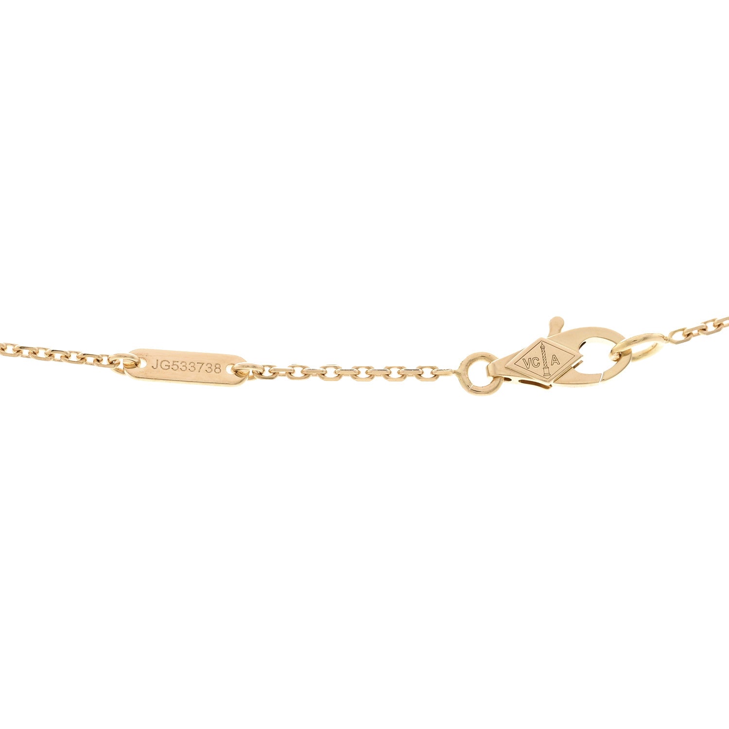 Van Cleef & Arpels 18K Yellow Gold Mother of Pearl Sweet Alhambra Pendant Necklace 5 of 6