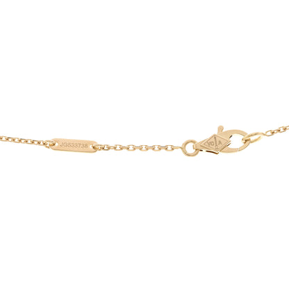 Van Cleef & Arpels 18K Yellow Gold Mother of Pearl Sweet Alhambra Pendant Necklace 5 of 6