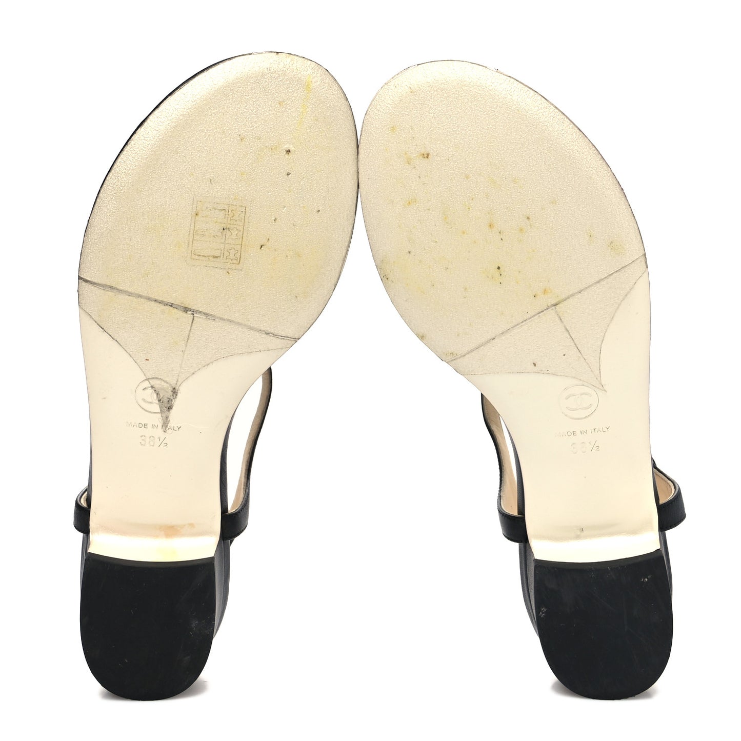 Pearl Camellia Sandals 38.5 Black
