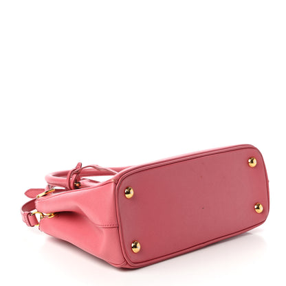 Prada Saffiano Mini Galleria Double Zip Tote Peonia 4 of 10