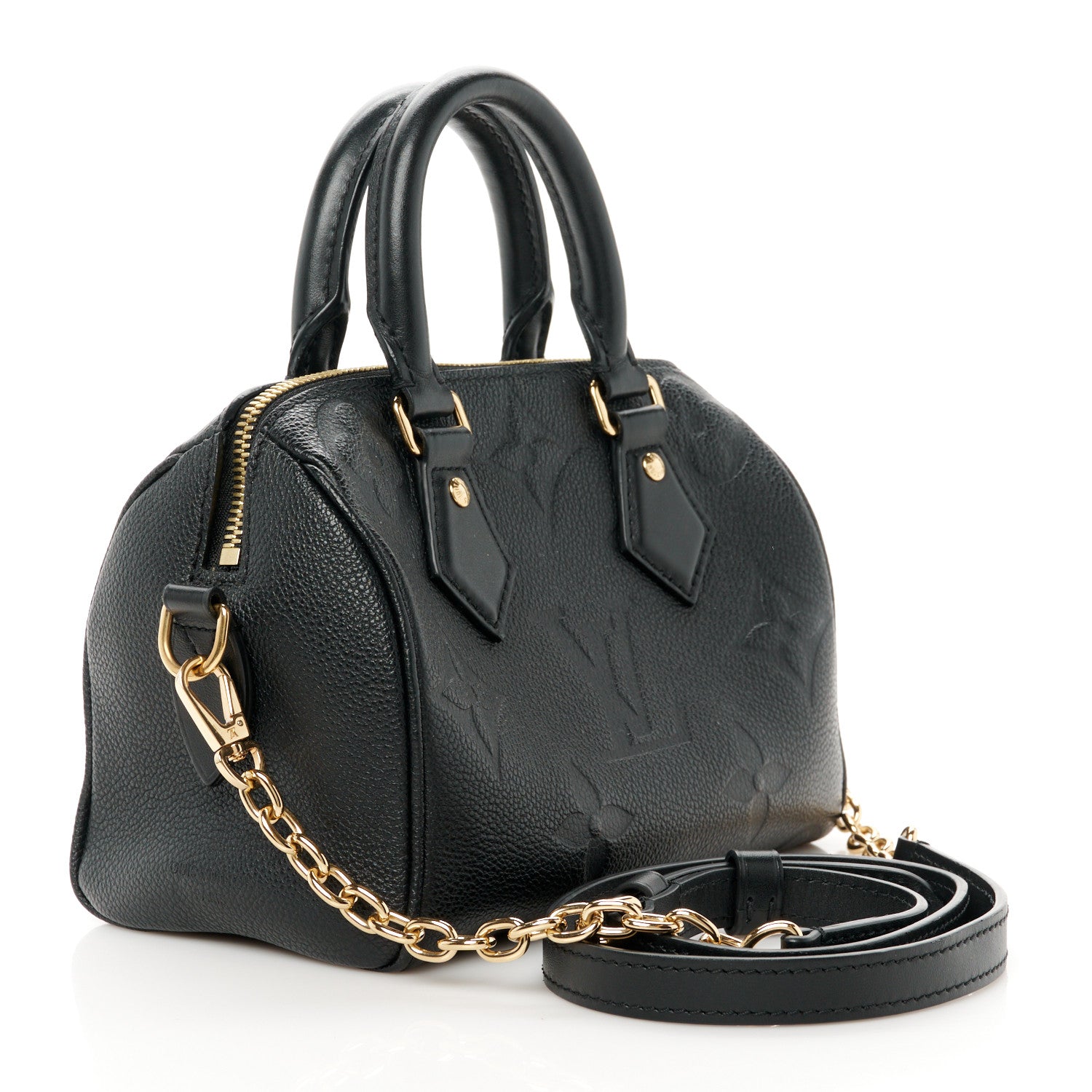 Louis Vuitton Empreinte Monogram Giant Speedy Bandouliere 20 Black 3 of 9