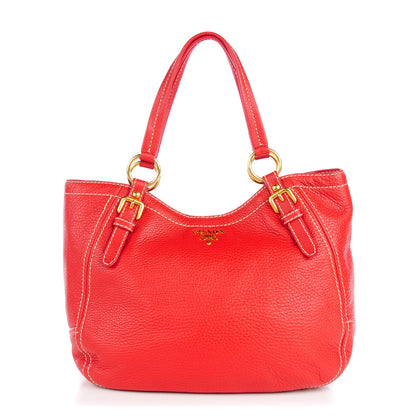 Prada Vitello Daino Hobo Rosso 1 of 9