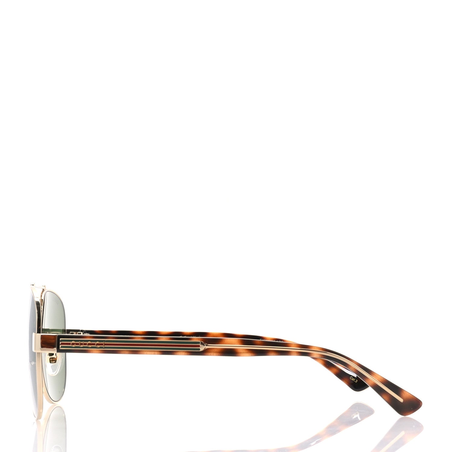 Gucci Web Aviator Sunglasses GG0528S Tortoise 4 of 8