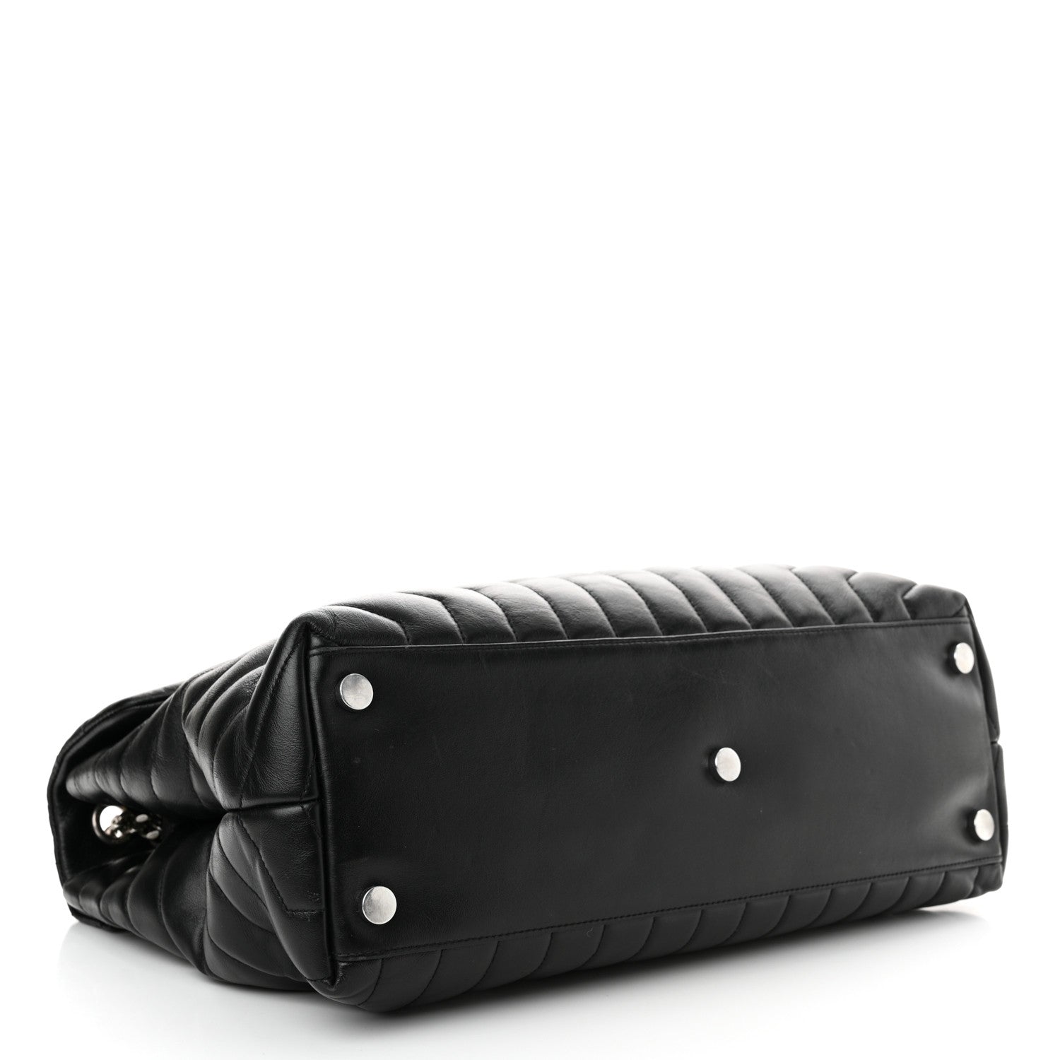 Saint Laurent Calfskin Y Quilted Monogram Large Loulou Chain Satchel Black 4 of 12