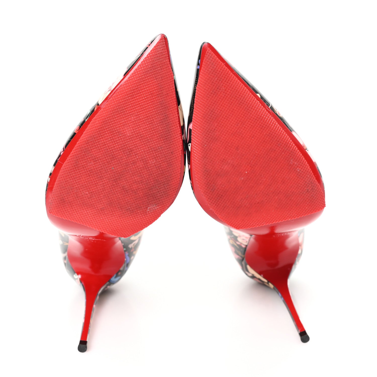 Christian Louboutin Patent Bored Lin Resille Hot Chick 100 Pumps 40.5 Black Multicolor 6 of 8