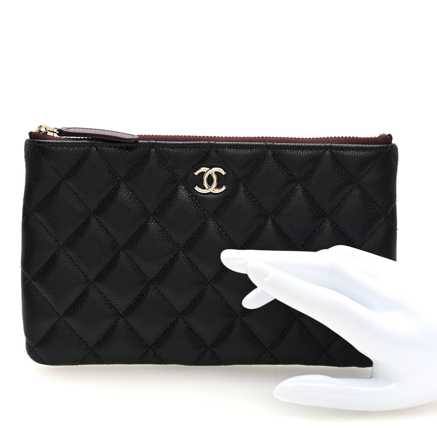 Chanel Caviar Quilted Cosmetic Case Black 2 of 6