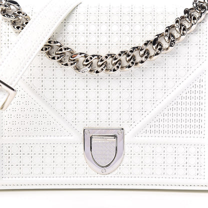 Christian Dior Patent Micro-Cannage Small Diorama Flap Bag White 13 of 13