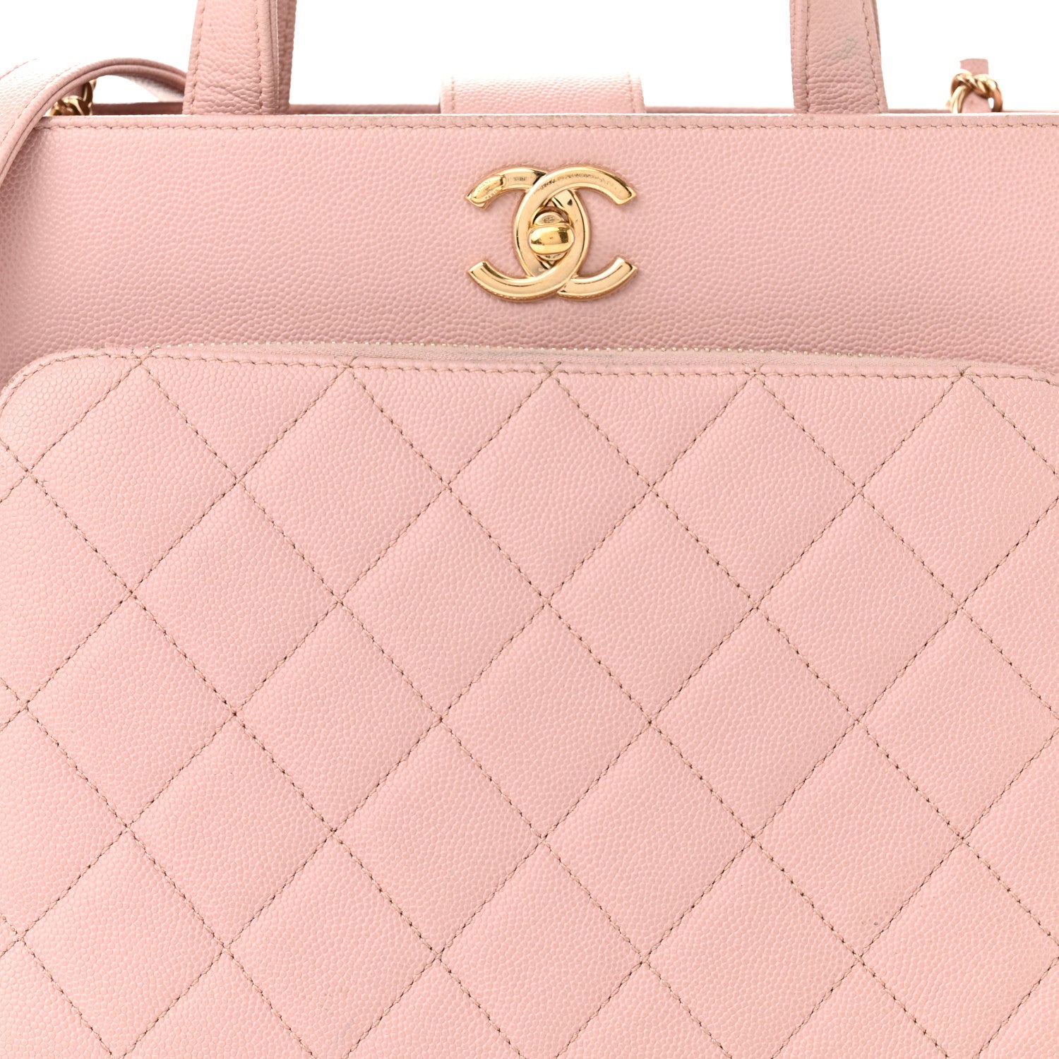 Chanel Caviar Quilted Small Business Affinity Shopping Bag Light Pink 8 of 25