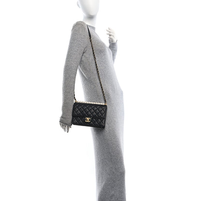 Chanel Goatskin Quilted Small Chic Pearls Flap Black 2 of 11