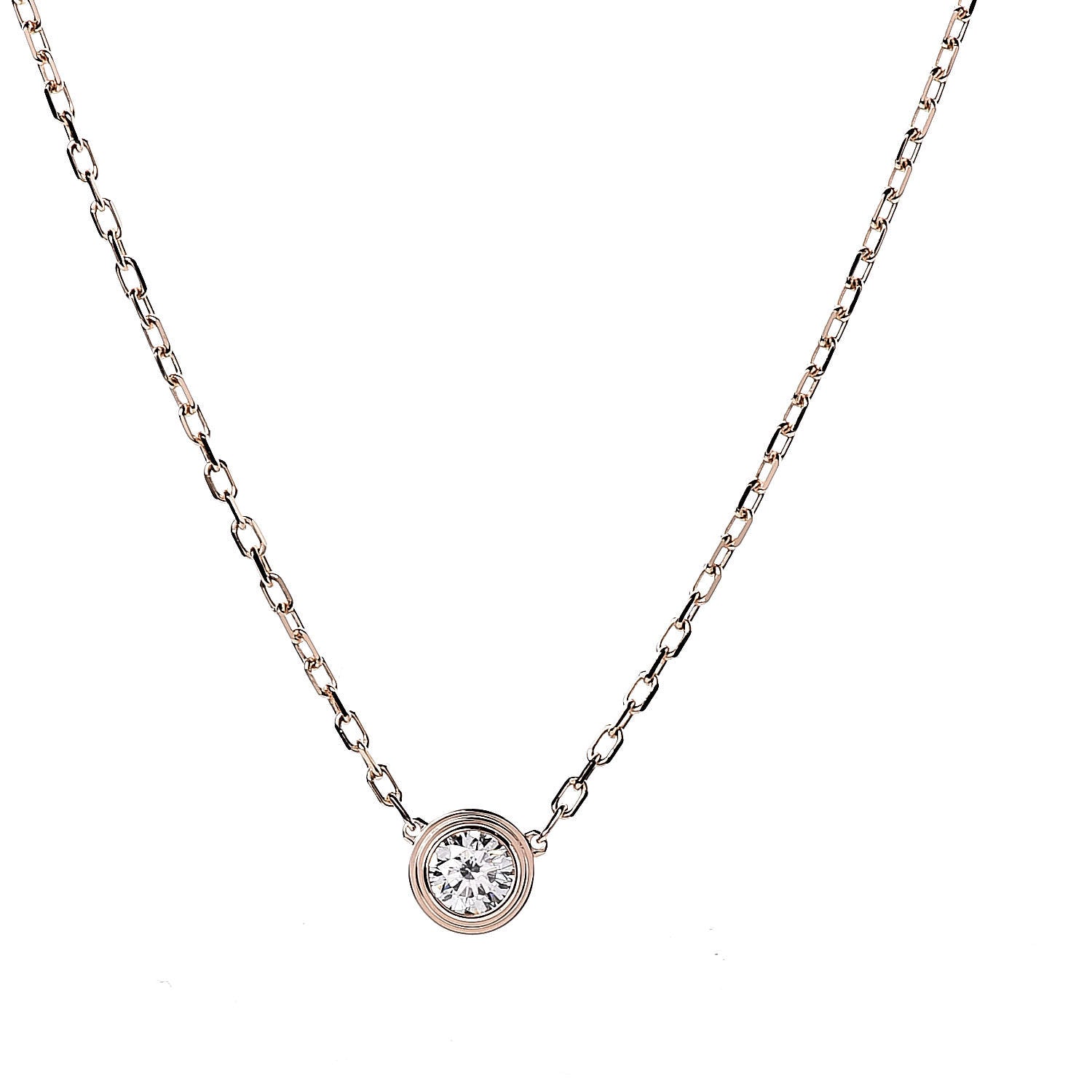 Cartier 18K Pink Gold Diamond LM D'Amour Pendant Necklace 4 of 5