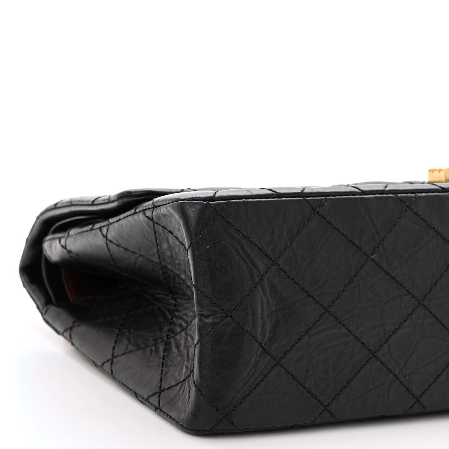 Aged Calfskin Quilted 2.55 Reissue 226 Flap Black