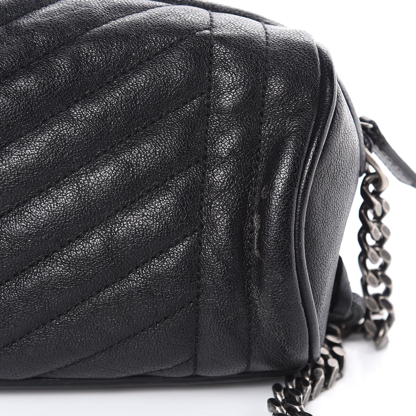 Lambskin Matelasse Monogram East West Rider Bag Black